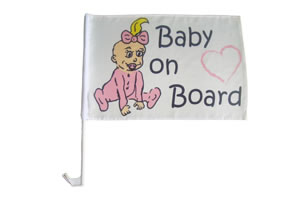 Carflag Baby on Board Girl