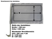Druckbereich der Autofahne