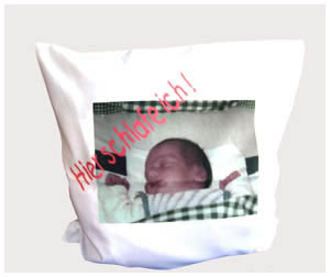 Cushion with photo print