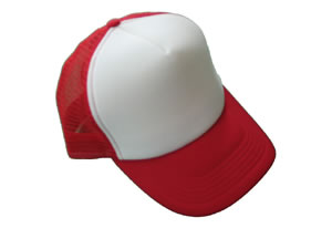 Mesh Cap white red