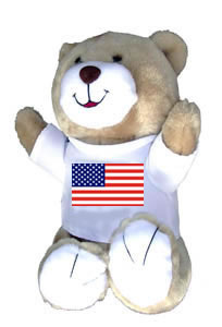 Teddy with national flag