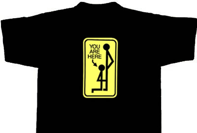 Fun t-shirt - you are here
